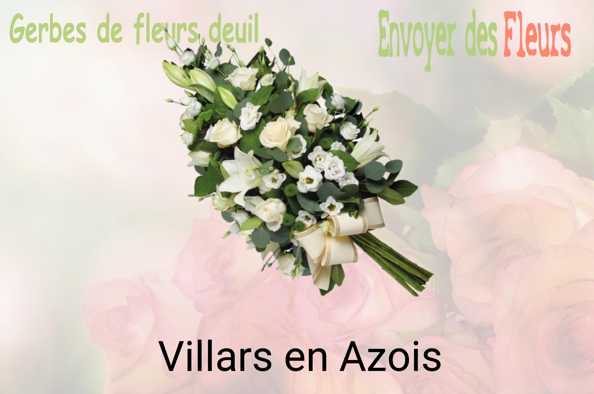 Gerbe de fleurs de deuil livrée à Villars-en-Azois